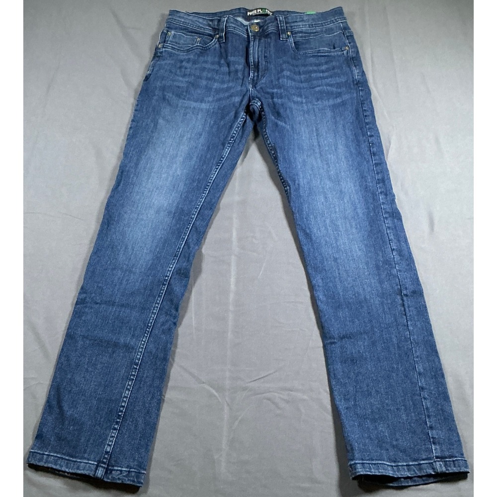 Free Planet Sustainable Denim Straight Leg Jeans Blue Medium Wash 30x32 FU301NL